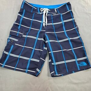 The North Face Plaid Swim Trunks Board Shorts with Pocket Mens Size 30‎